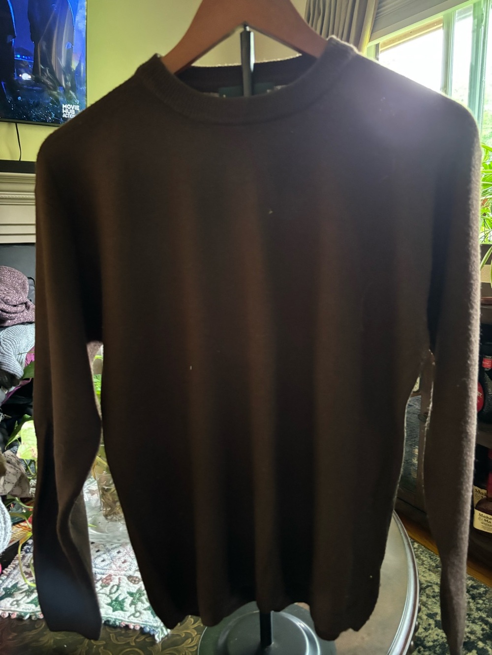 Harve Benard Dark Brown Crewneck Sweater